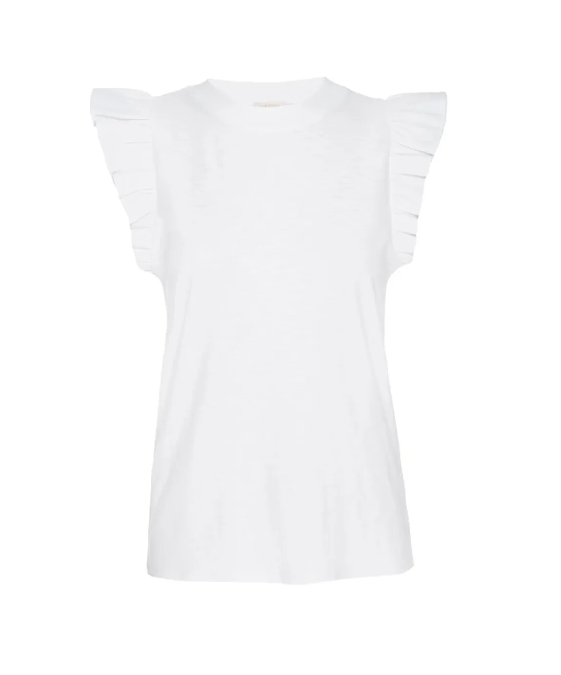 Paulette Ruffled Tank White