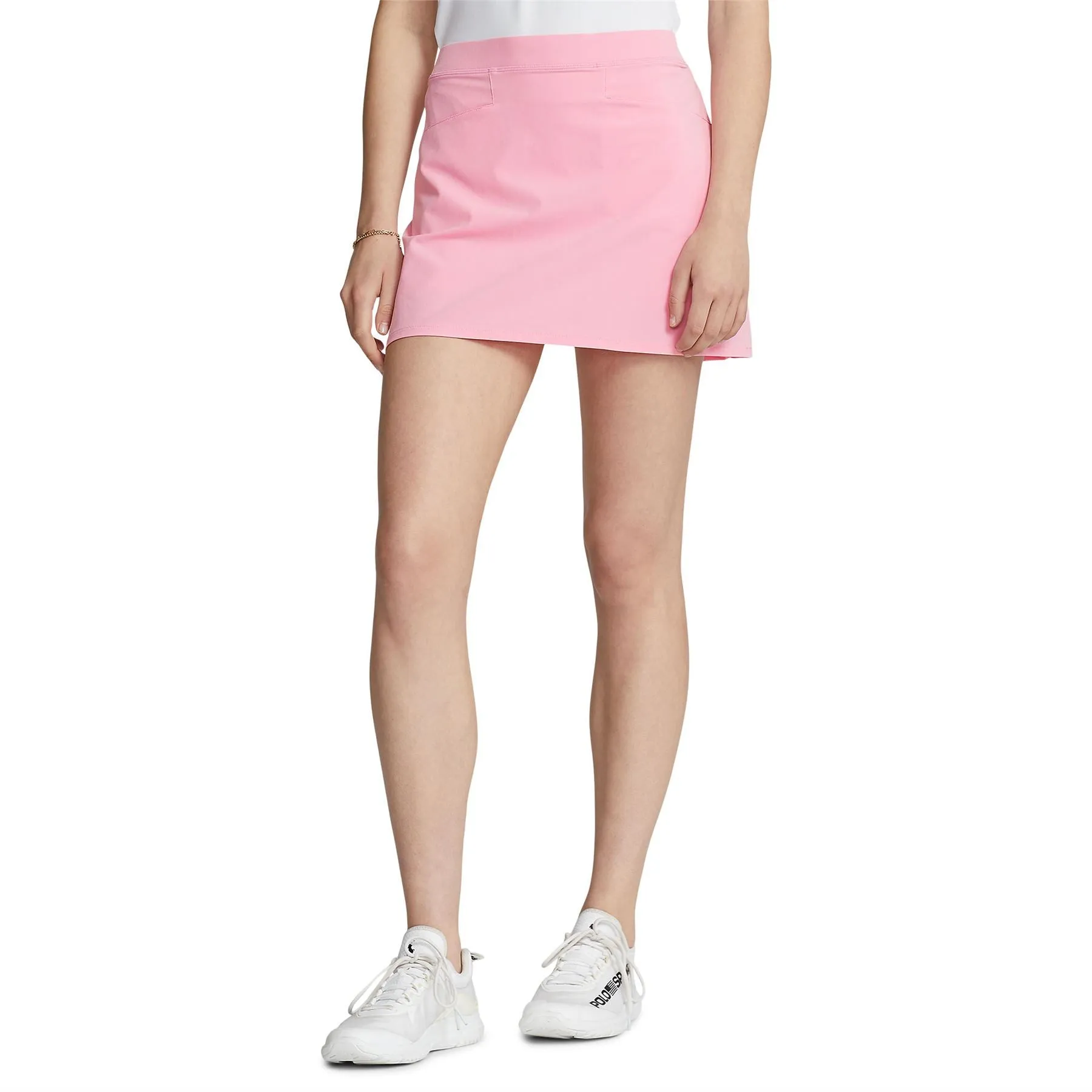 Pleated Four-Way-Stretch Skort Pink Flamingo