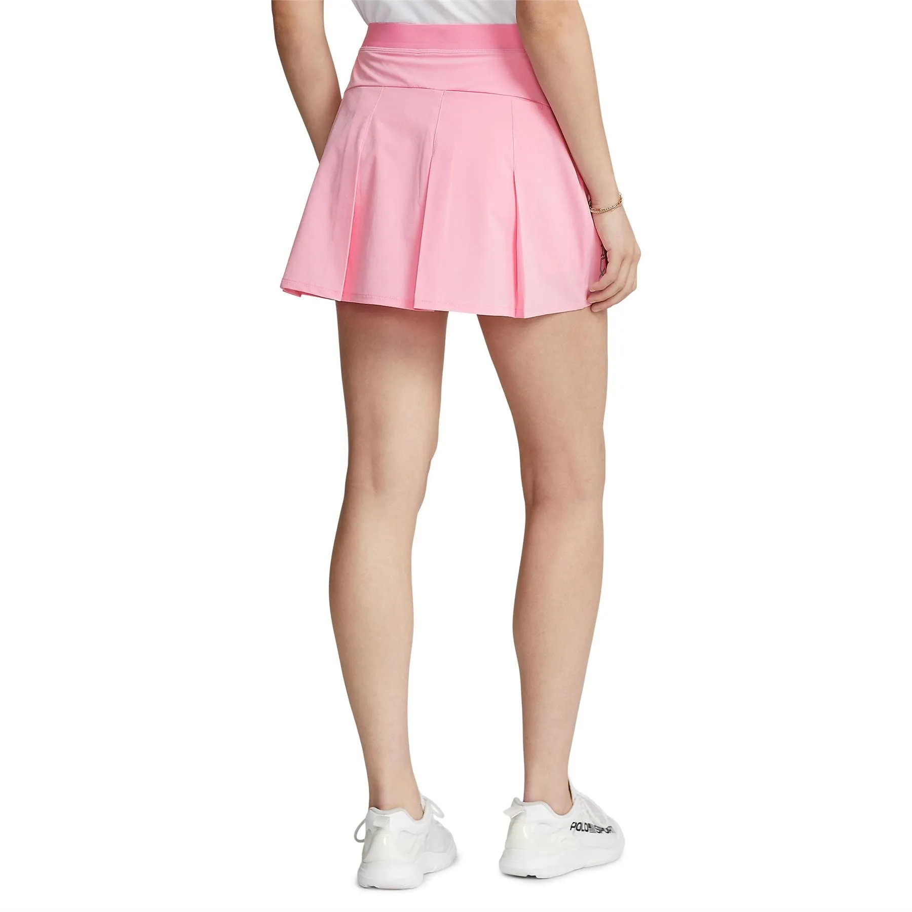 Pleated Four-Way-Stretch Skort Pink Flamingo