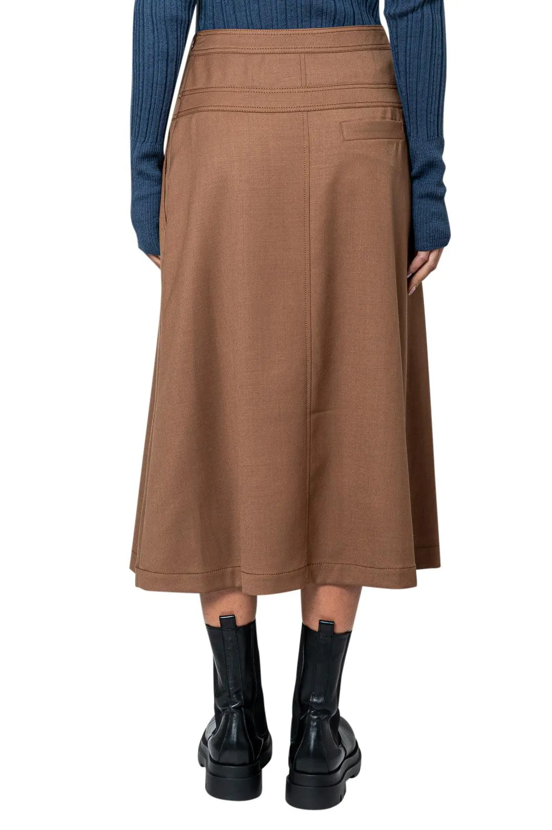 Pleated midi skirt
