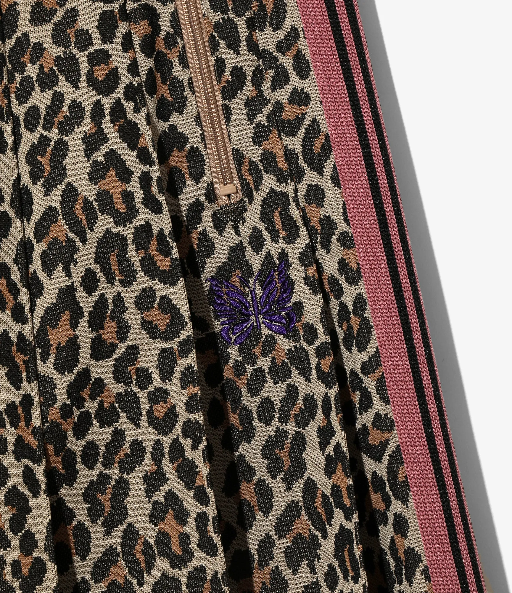 Pleated Track Skirt – Leopard Jacquard
