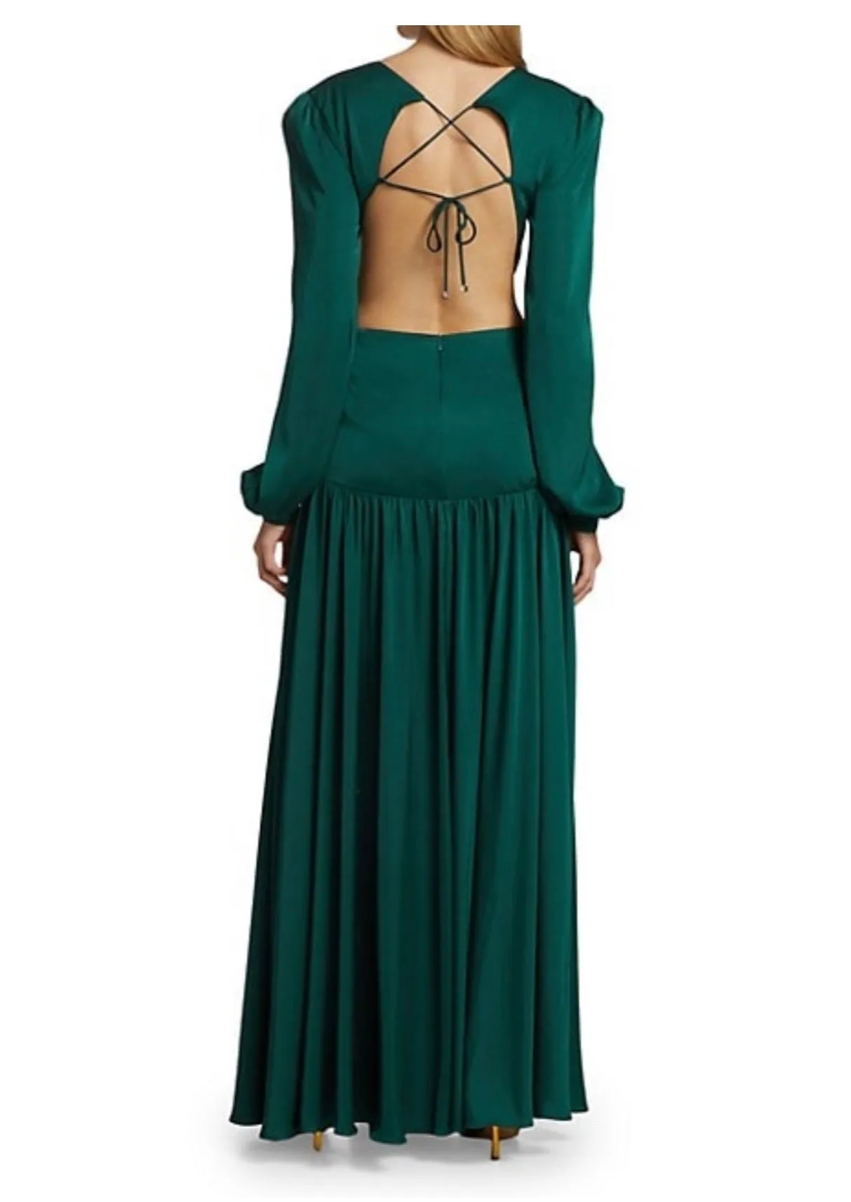 "MYKONOS" PURPLE AMETHYST CUT OUT LONG SLEEVE MAXI DRESS