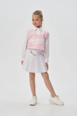 "PREPPY" Chain Pleated Skirt