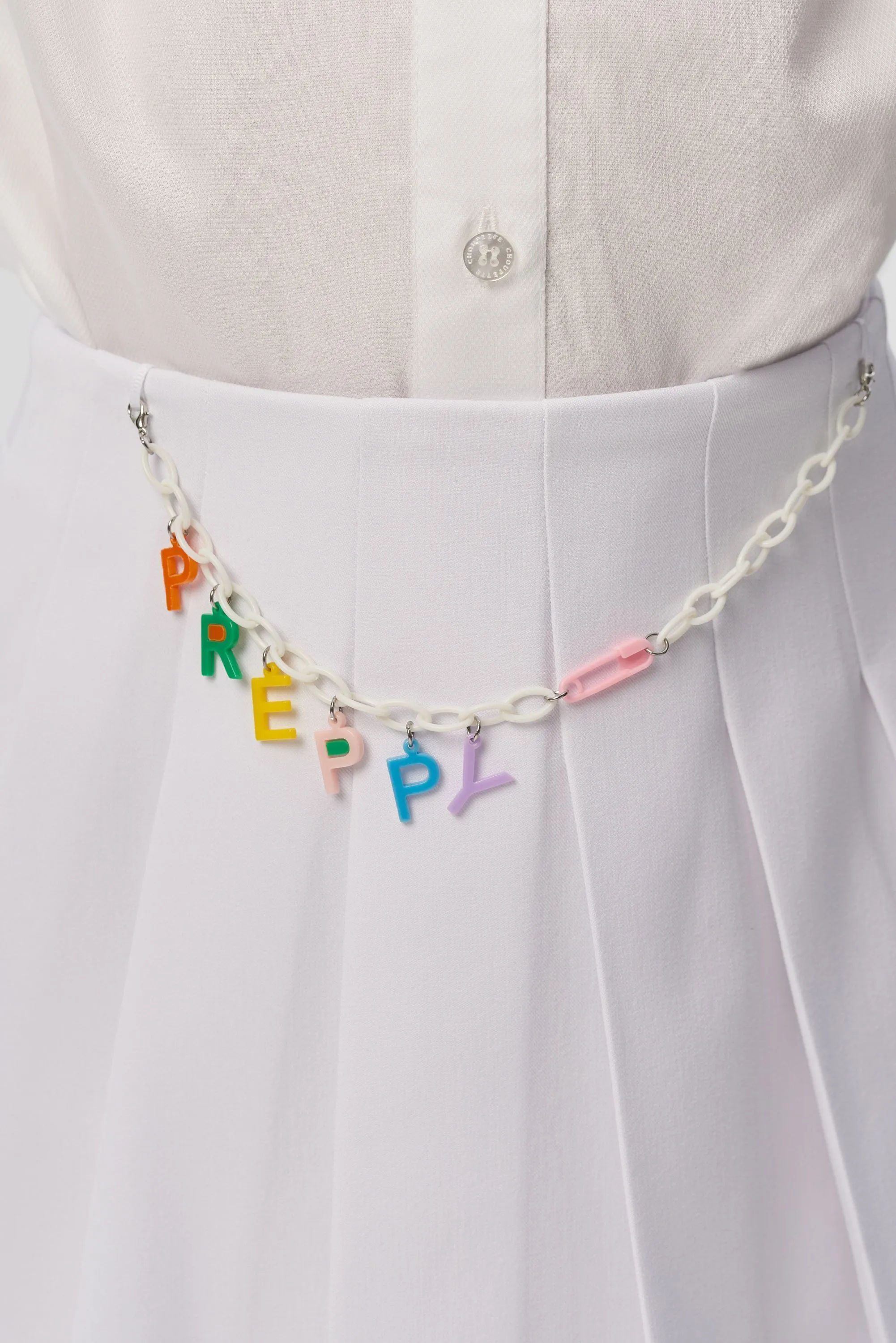 "PREPPY" Chain Pleated Skirt