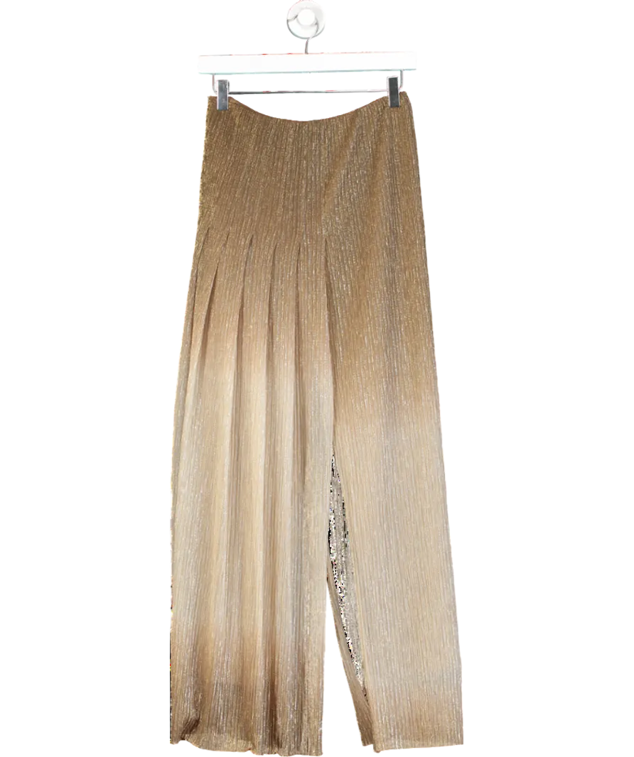REISS Metallic Ombre Pleated Skirt UK 4