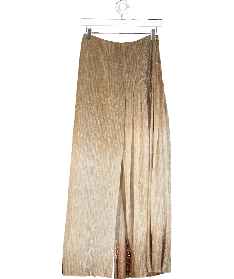 REISS Metallic Ombre Pleated Skirt UK 4