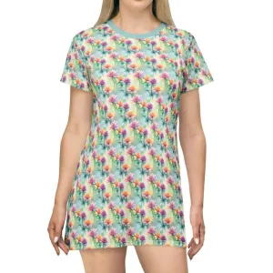 Rock your Day in a Floral Print Shirt Dress