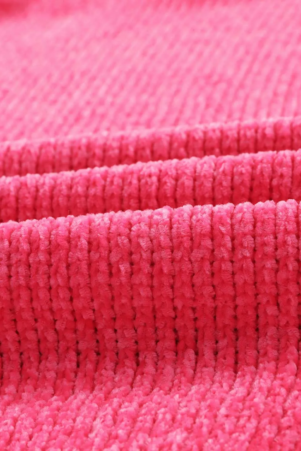 Rose Button Plunging V Neck Pocketed Sweater Cardigan