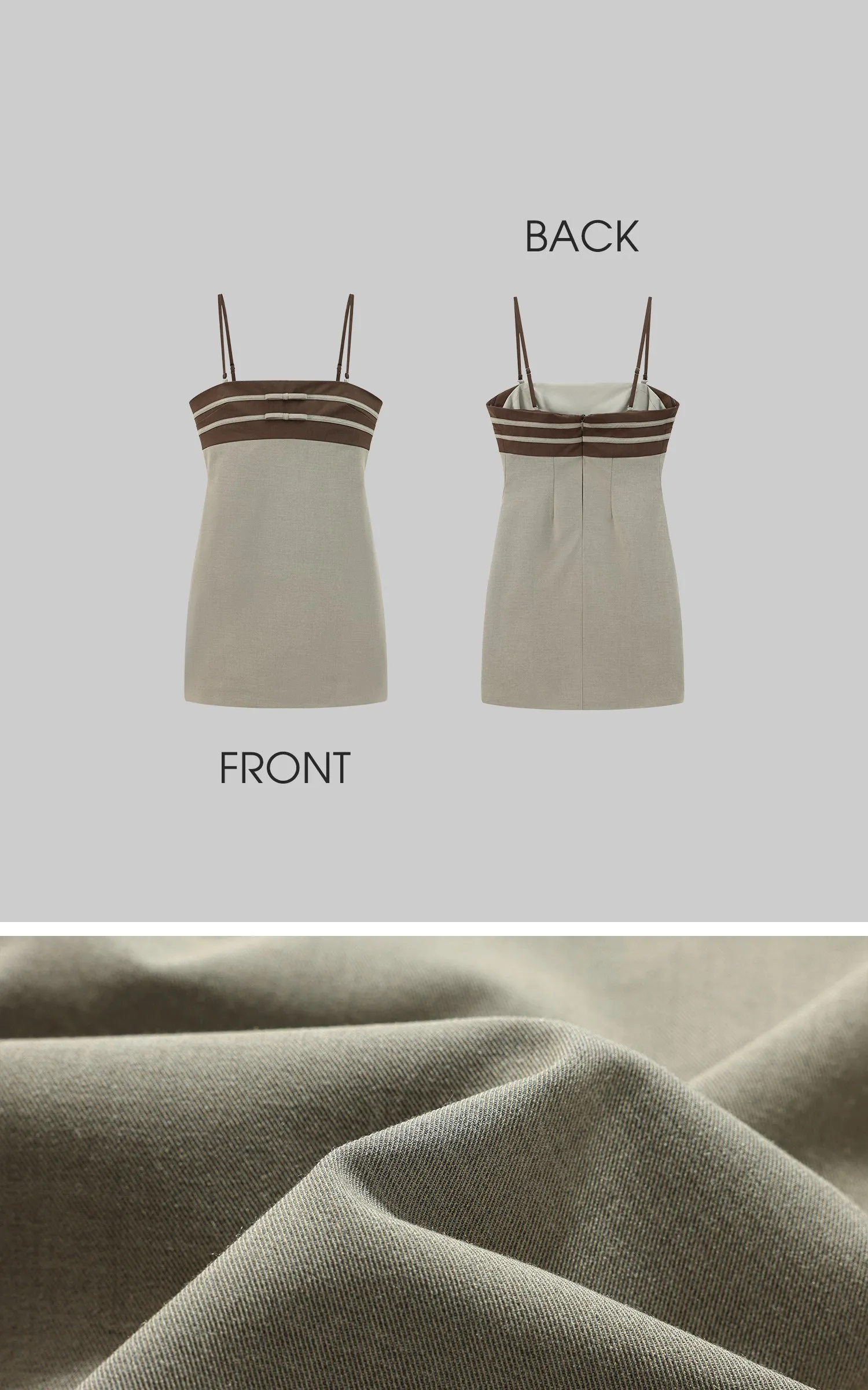 ROVENTE Contrast-Bow Panel Mini Dress