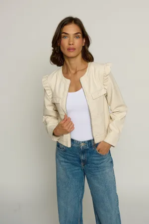 RUFFLE VEGAN JACKET