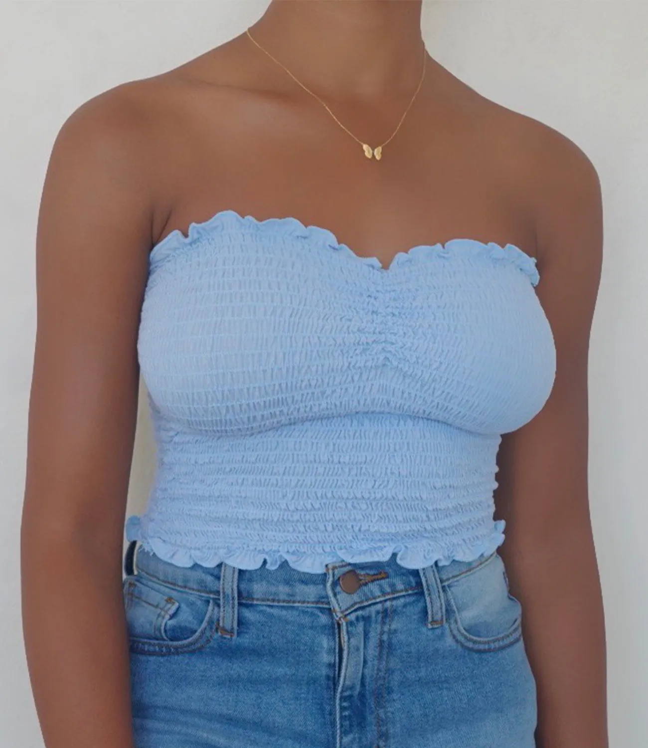 Ryan Ruffle Top(Baby Blue)