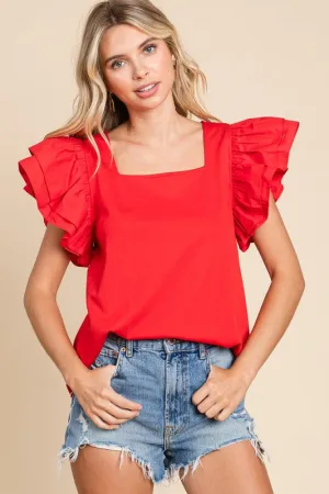 Ryder Ruffle Short Sleeve Top
