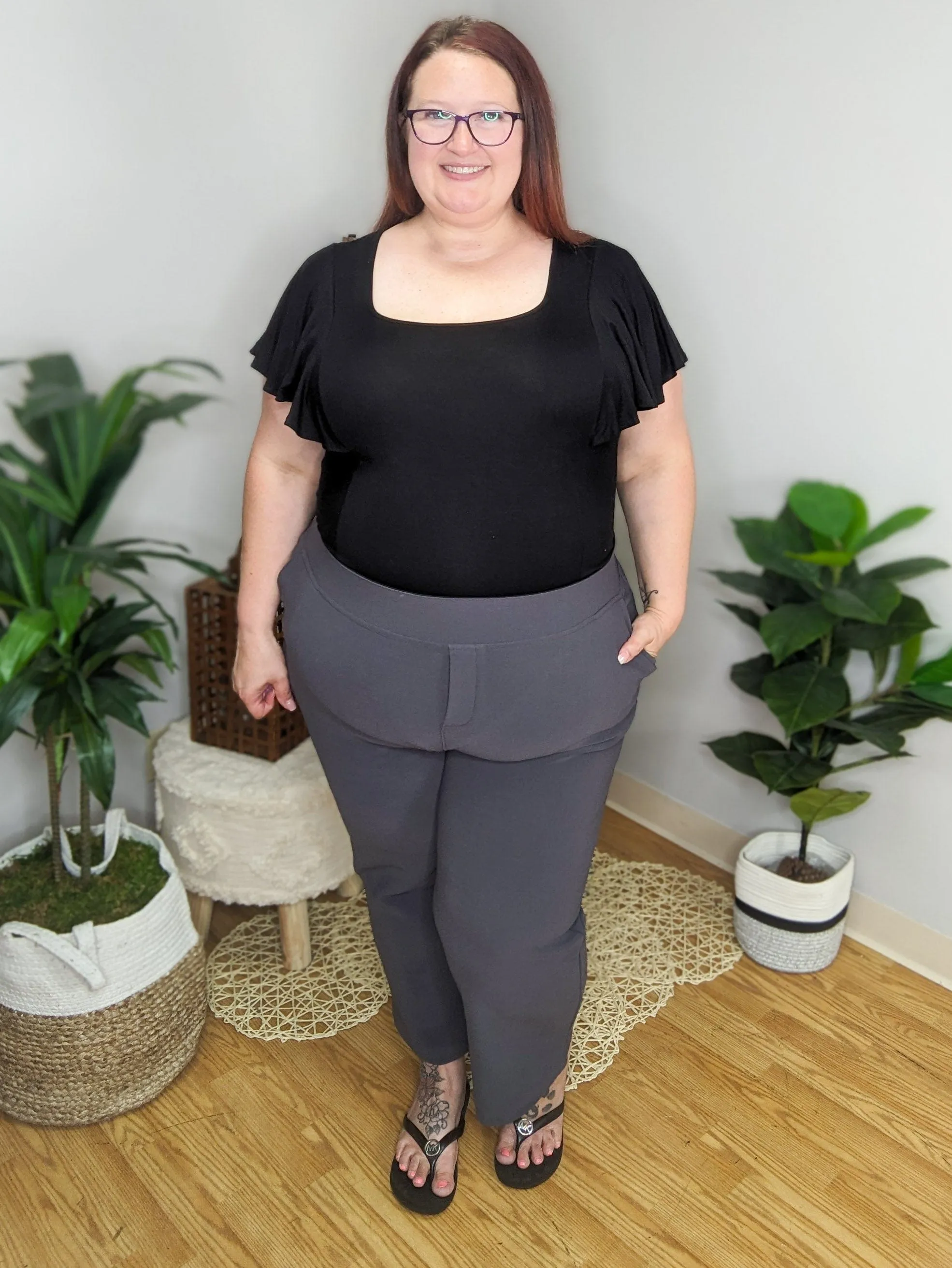 SALE- Emily Eve Flutter Sleeve Bodysuit