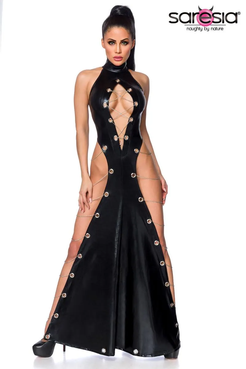 Saresia Wetlook Maxi Dress (L)