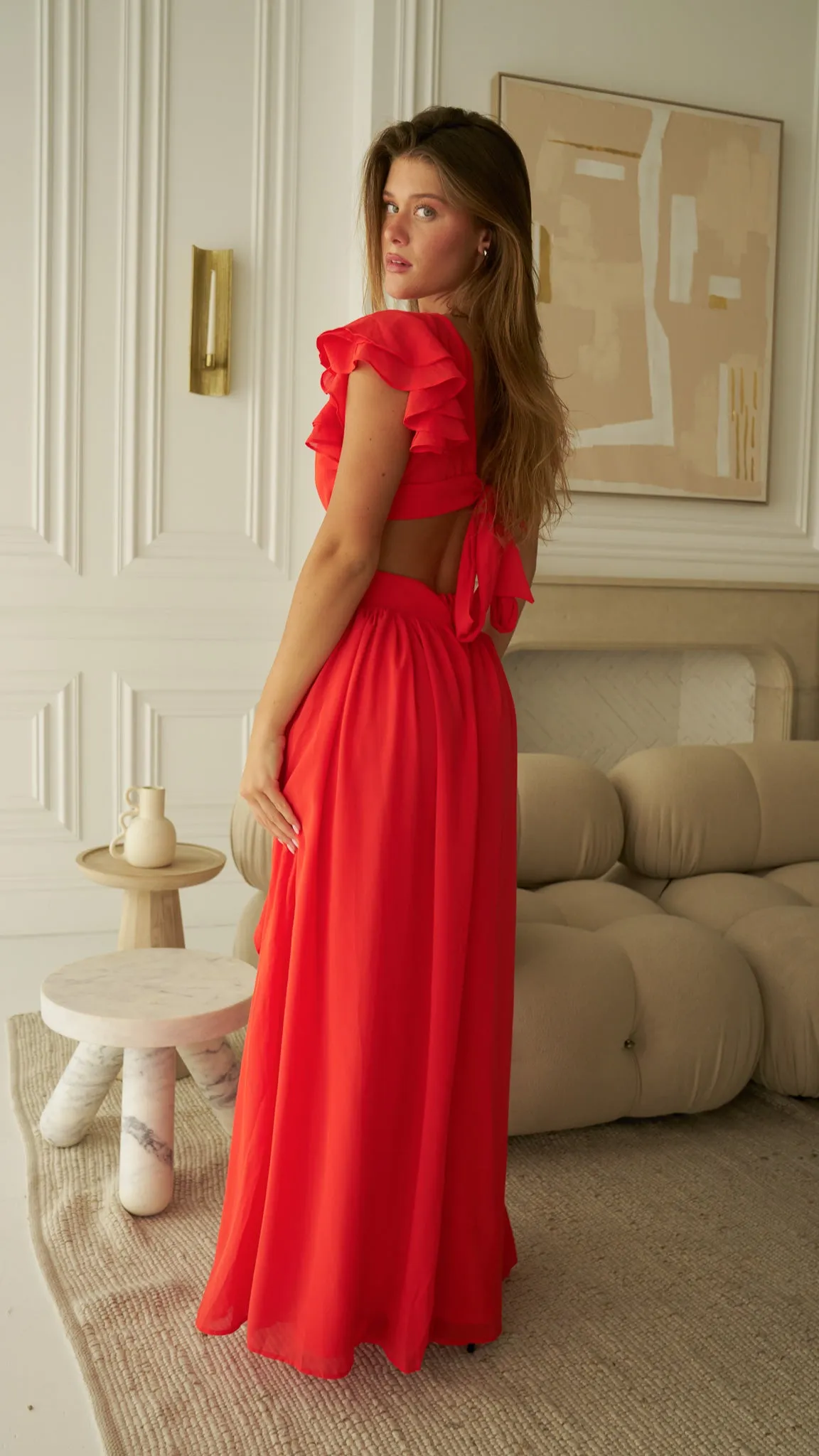 Scarlet Red Maxi Dress