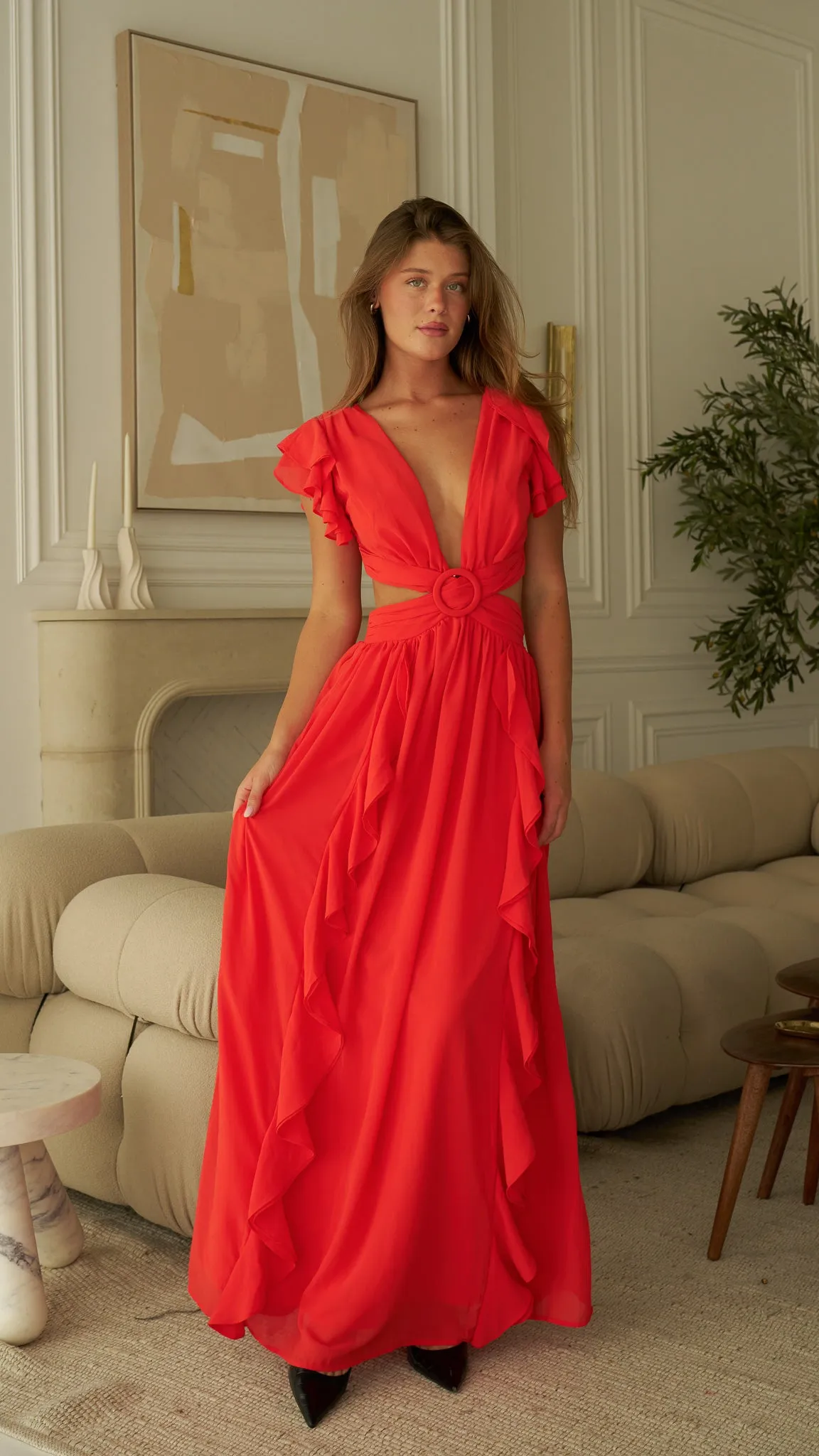 Scarlet Red Maxi Dress