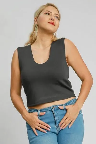 Scoop Neck Cropped Tank