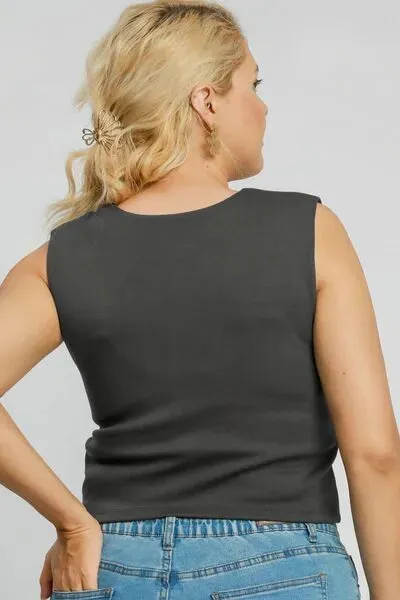 Scoop Neck Cropped Tank