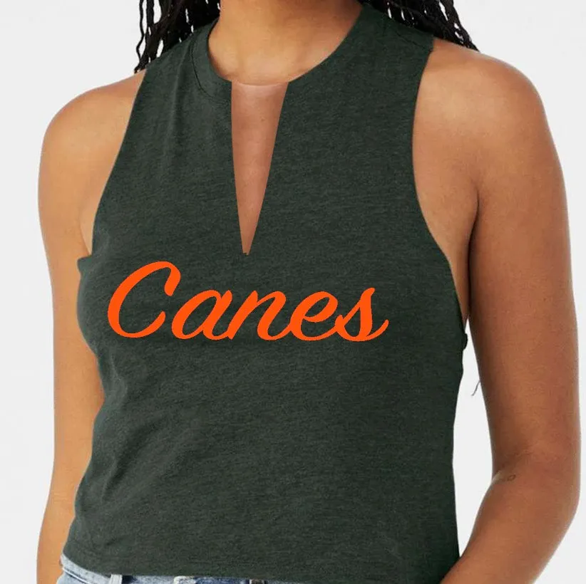 Script V Cut Racerback