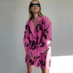 Shiela Abstract Print Blazer
