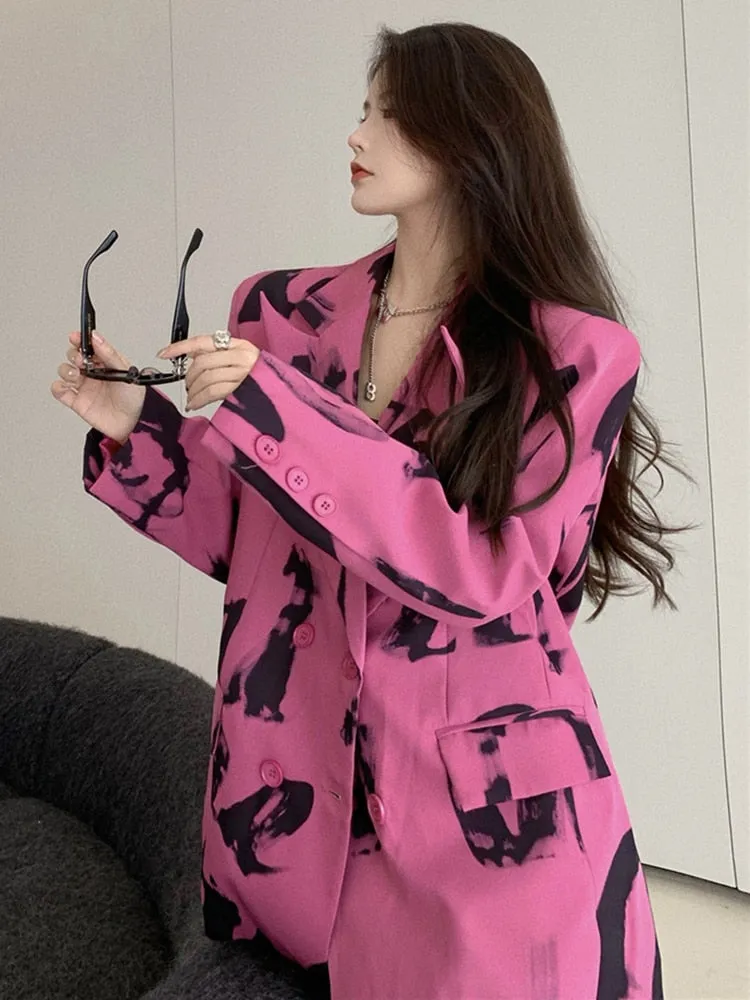 Shiela Abstract Print Blazer