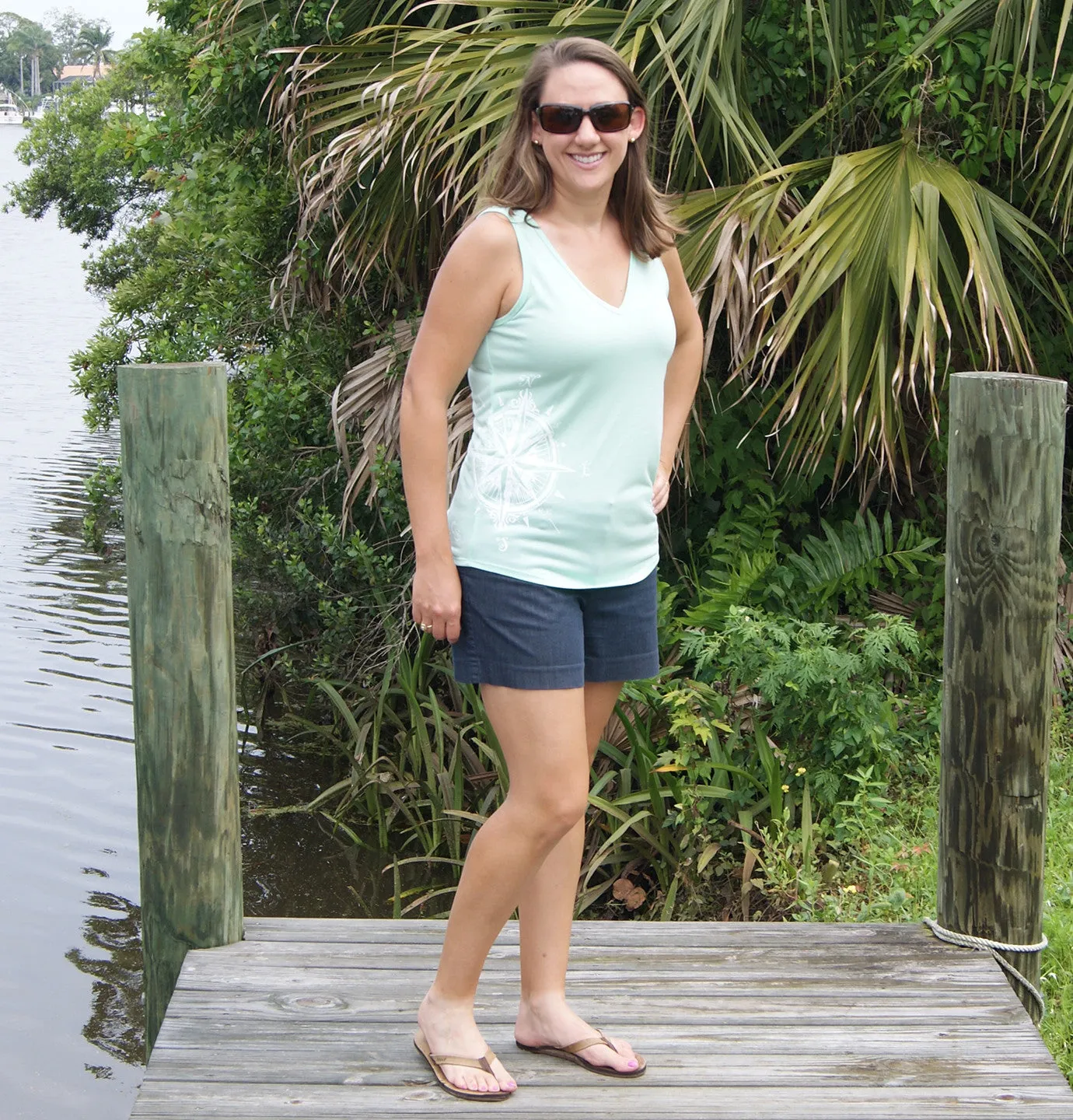 Shore Side Compass Tank Top