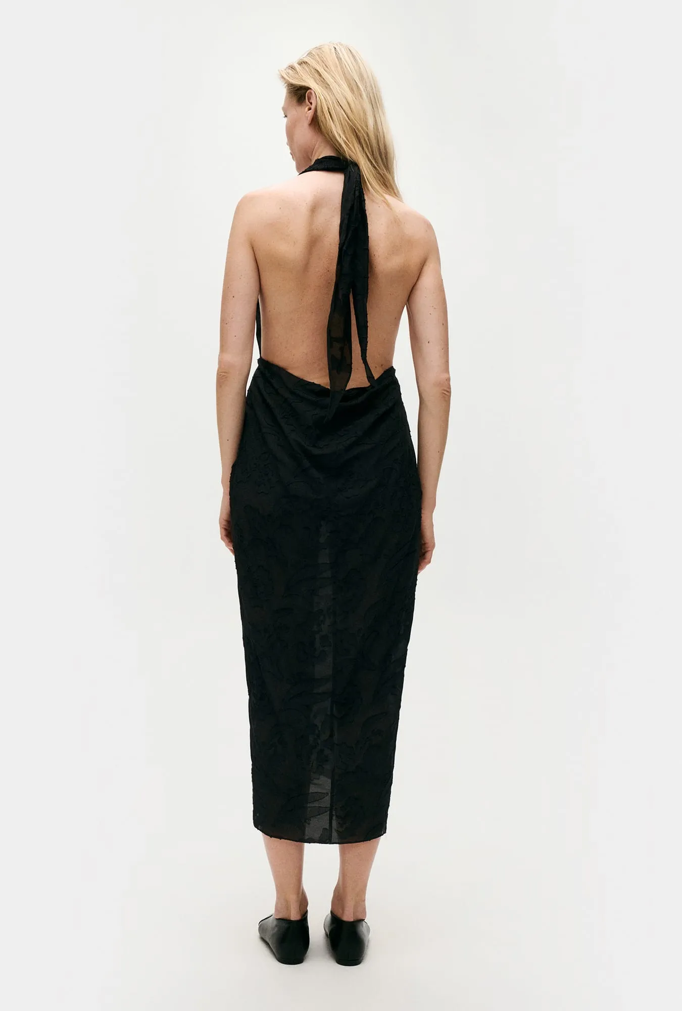 Silk Laundry | Clip Silk Wrap Skirt - Tulipa Black