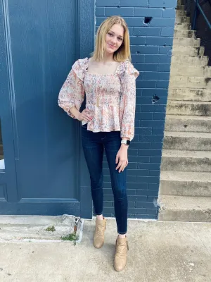 Spring Fling Floral Top: Multi