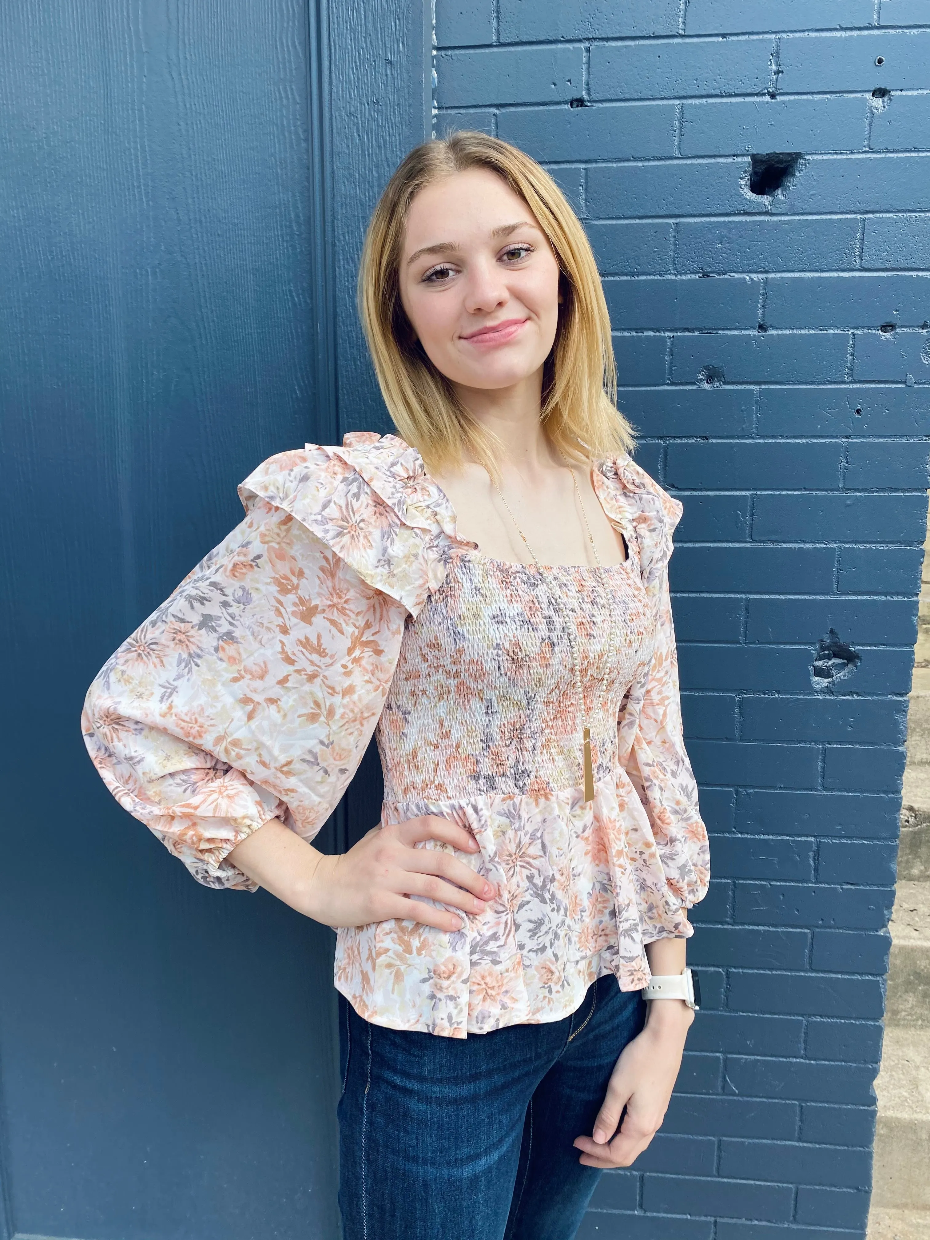 Spring Fling Floral Top: Multi