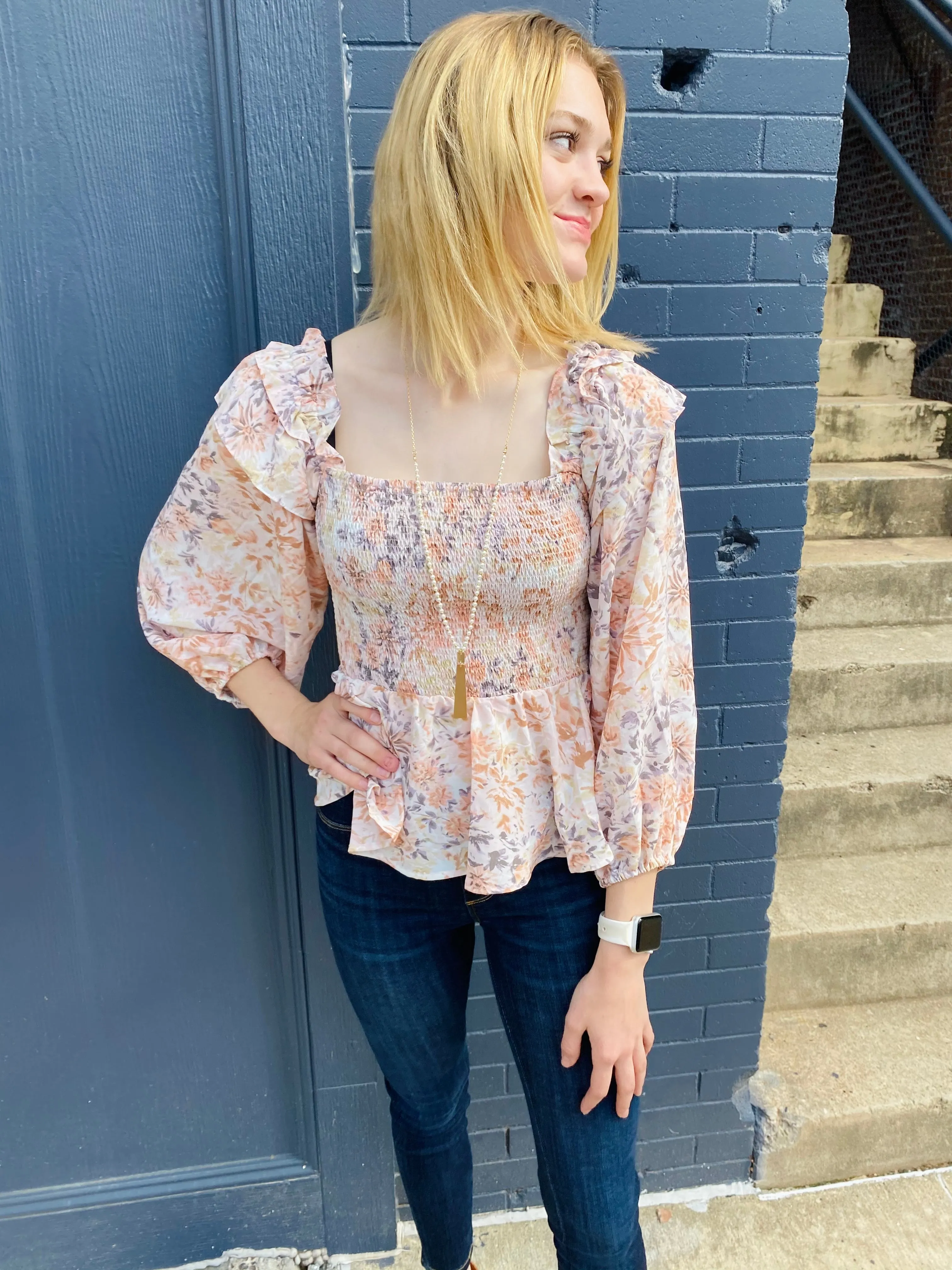 Spring Fling Floral Top: Multi