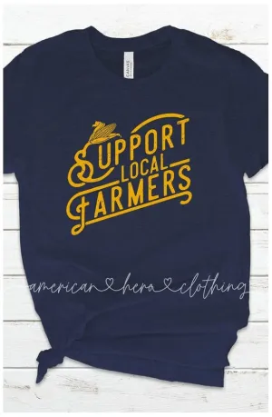 Support Local Farmers Corn Swirl Tee