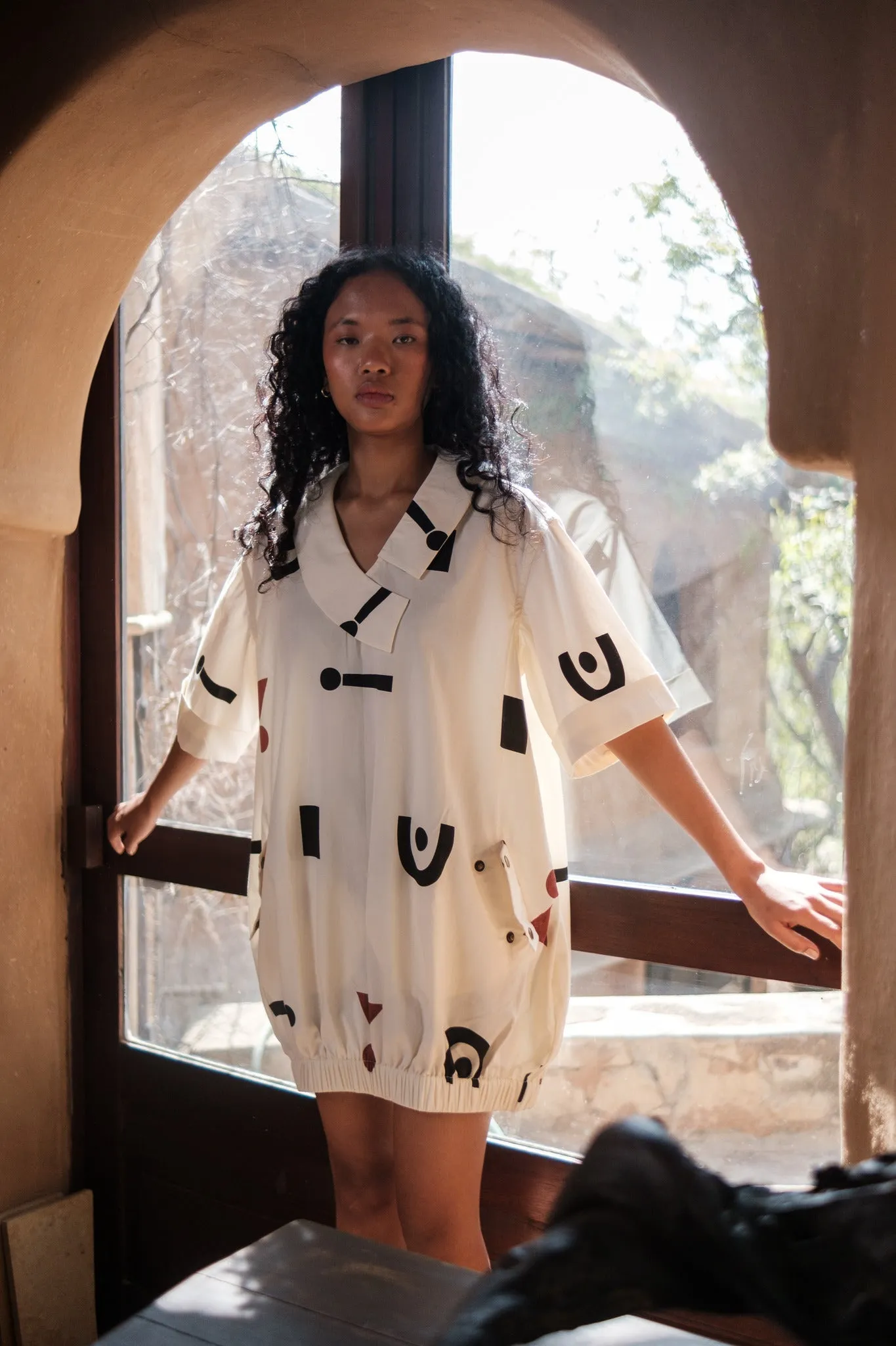 Sydney Shift Dress - Triangle Print