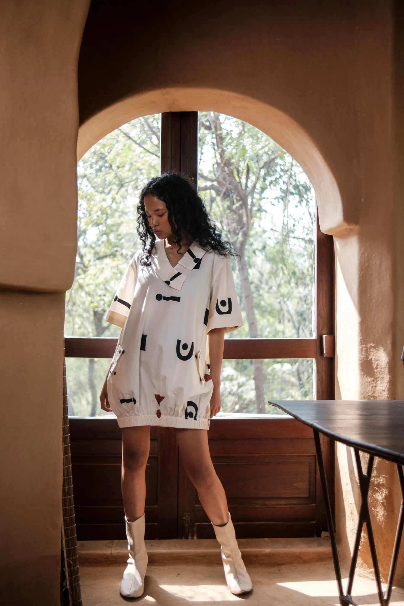 Sydney Shift Dress - Triangle Print