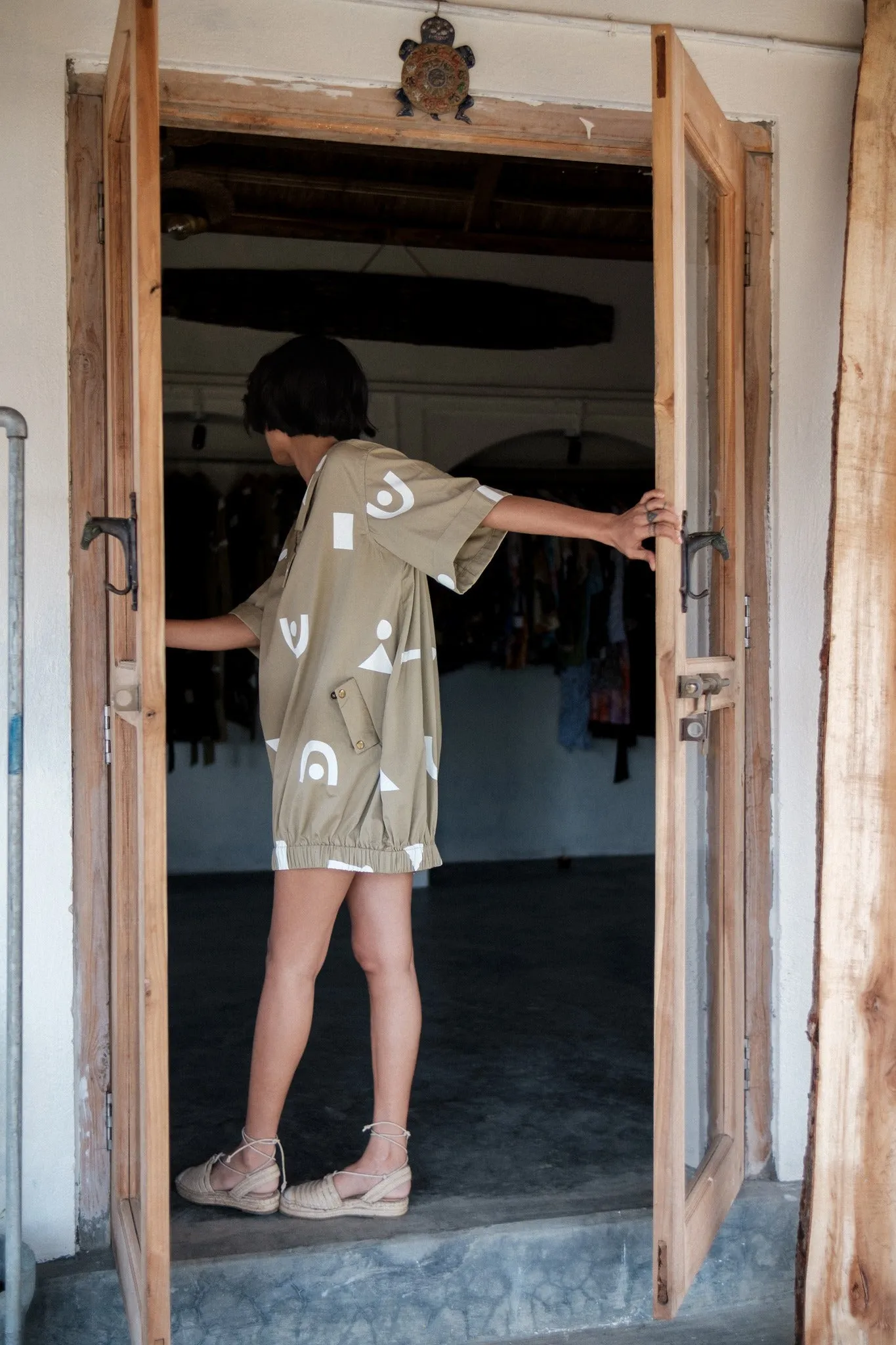 Sydney Shift Dress - Triangle Print