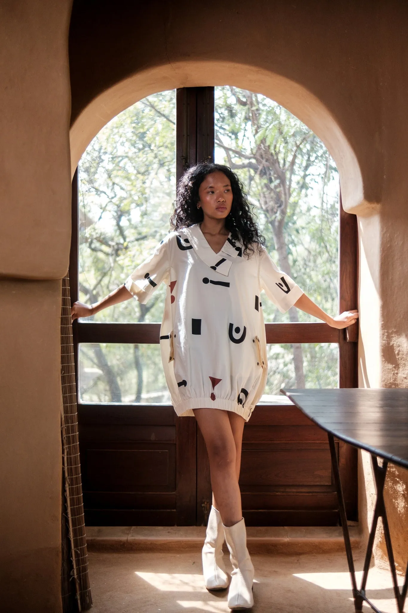 Sydney Shift Dress - Triangle Print