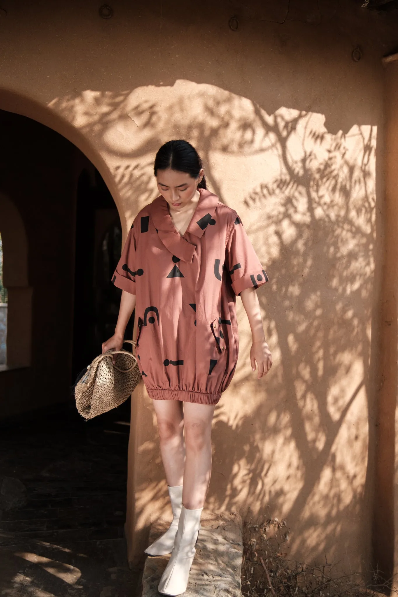 Sydney Shift Dress - Triangle Print