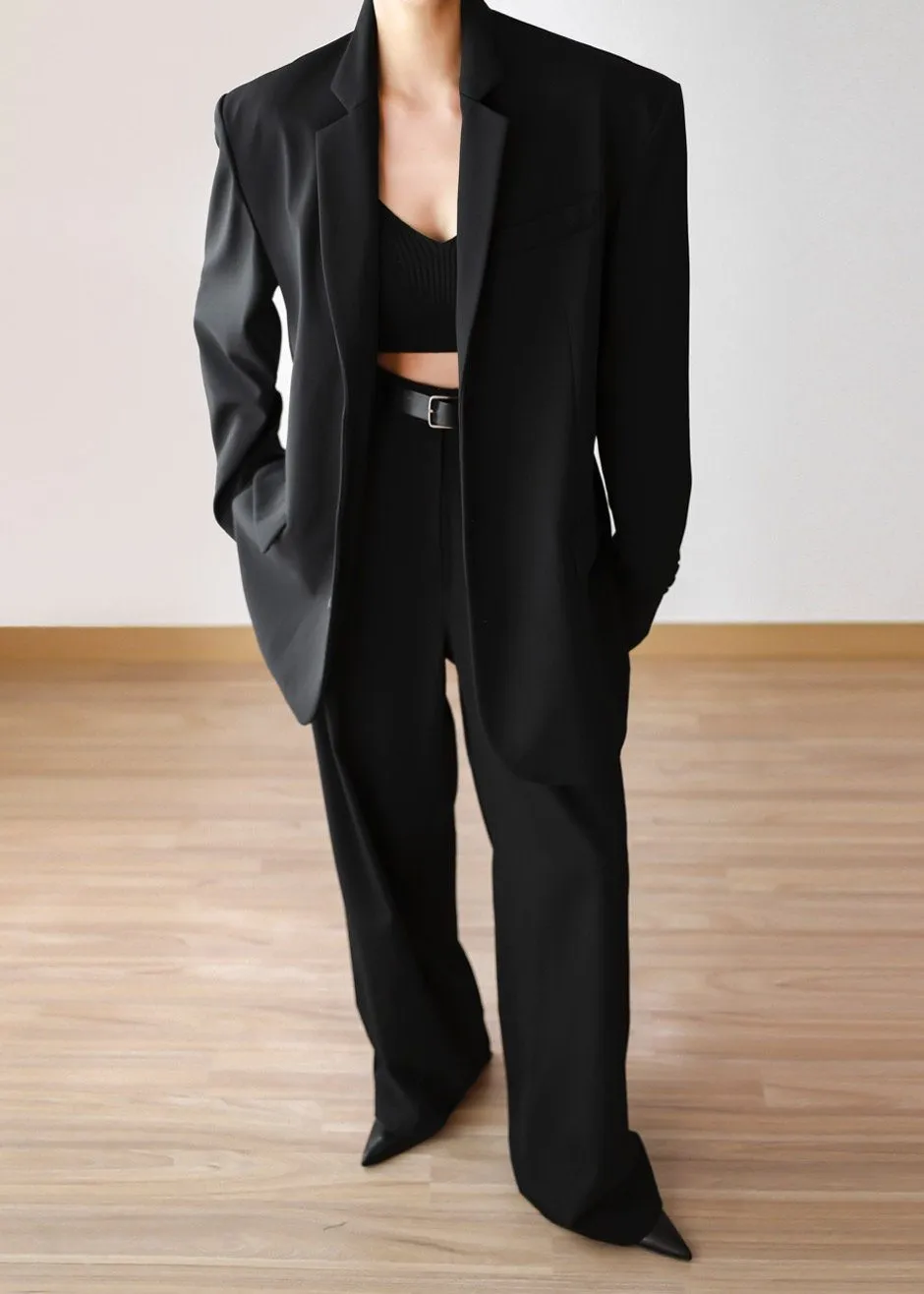 Tansy Oversized Blazer - Black