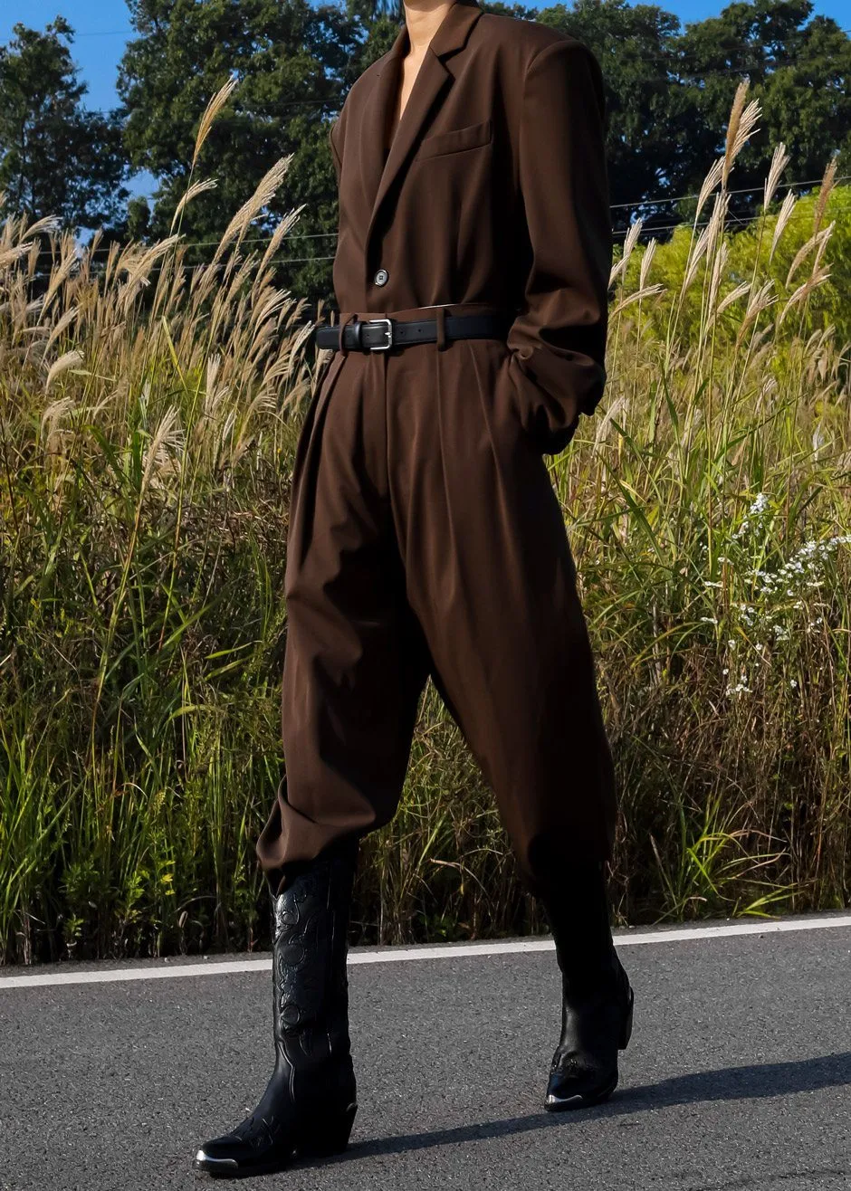 Tansy Oversized Blazer - Chocolate