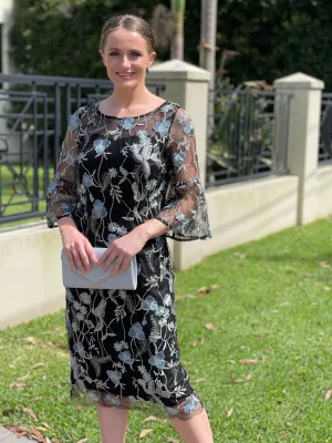 Tearose Black Evening Dress