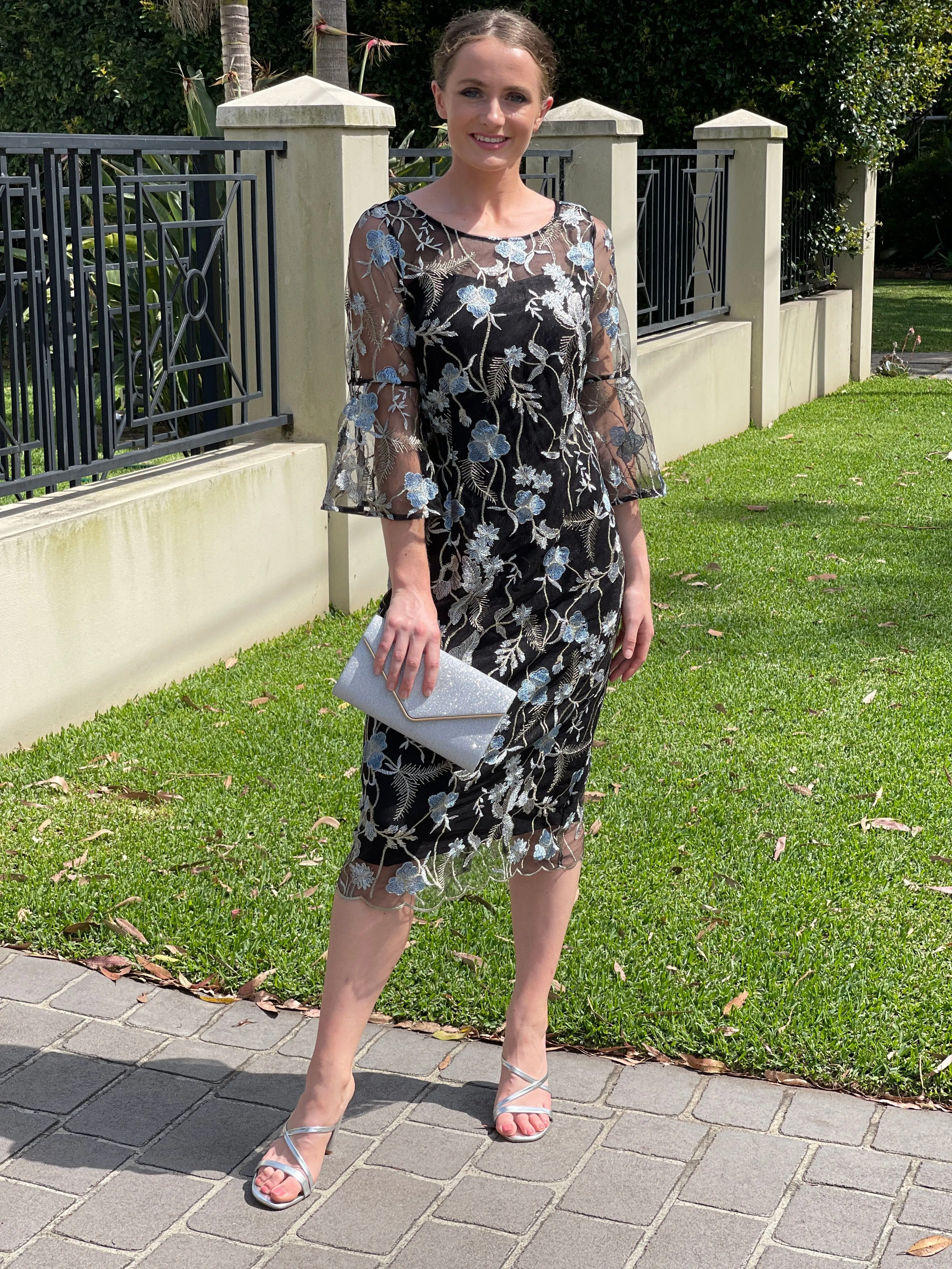 Tearose Black Evening Dress