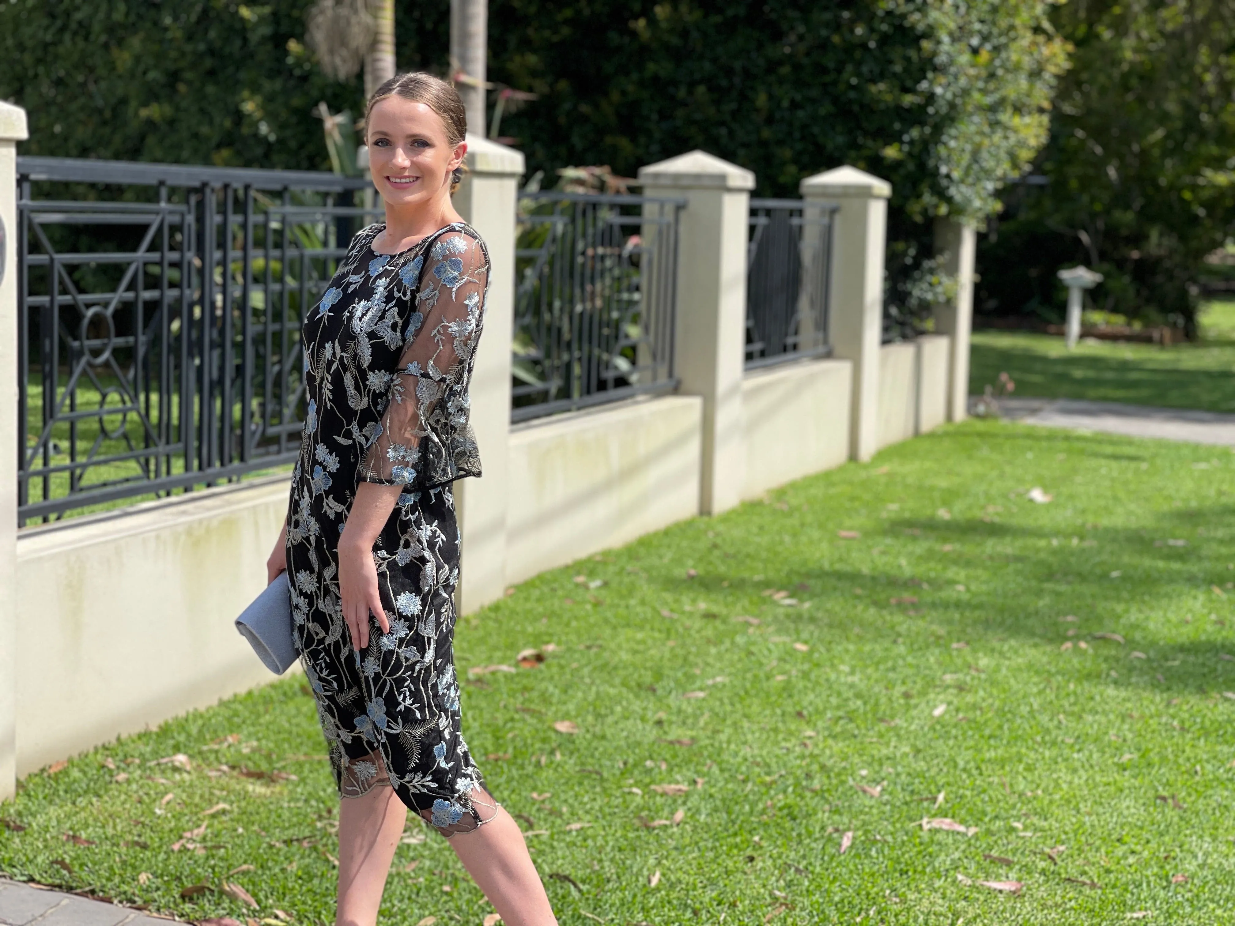 Tearose Black Evening Dress