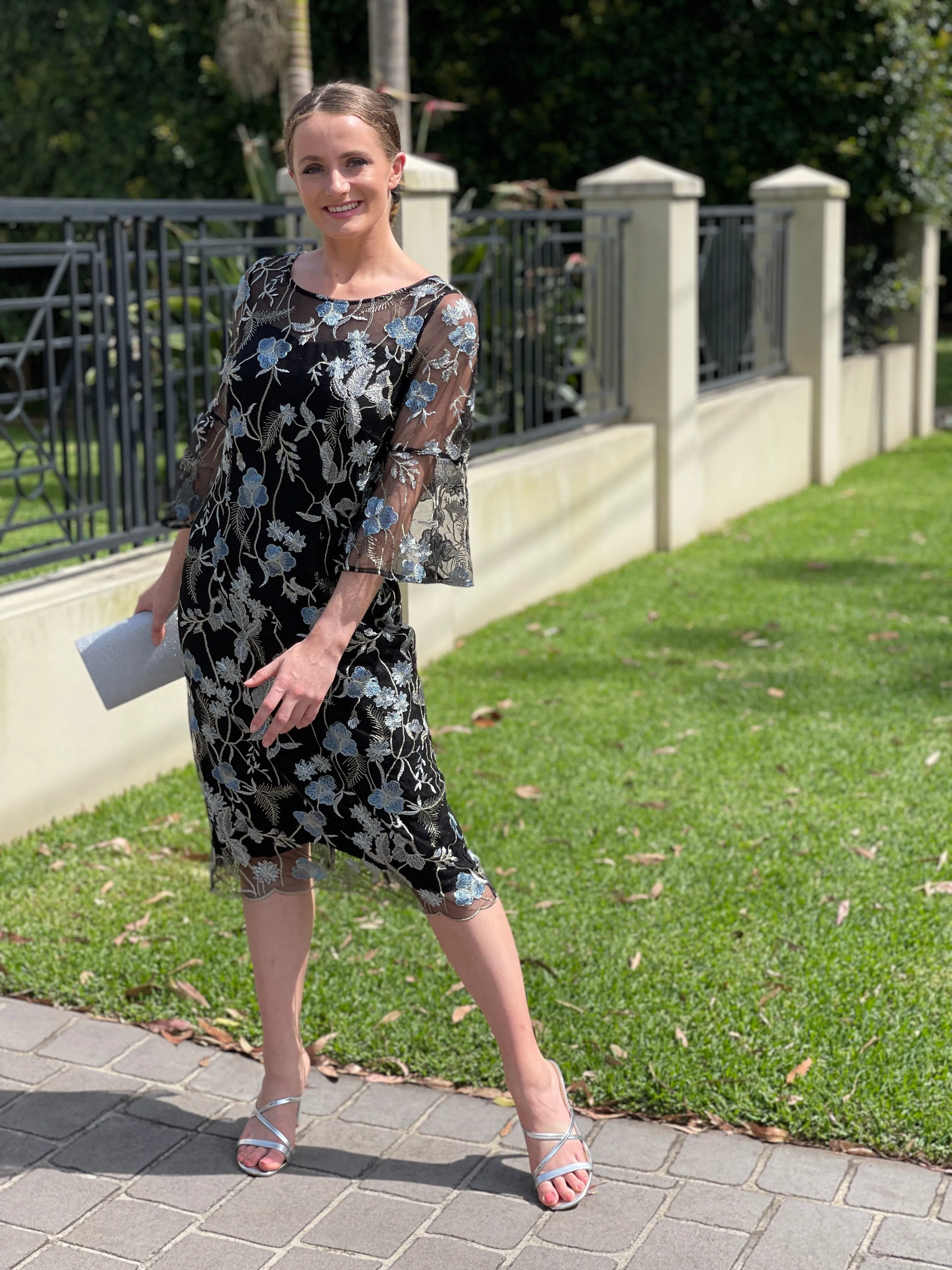 Tearose Black Evening Dress