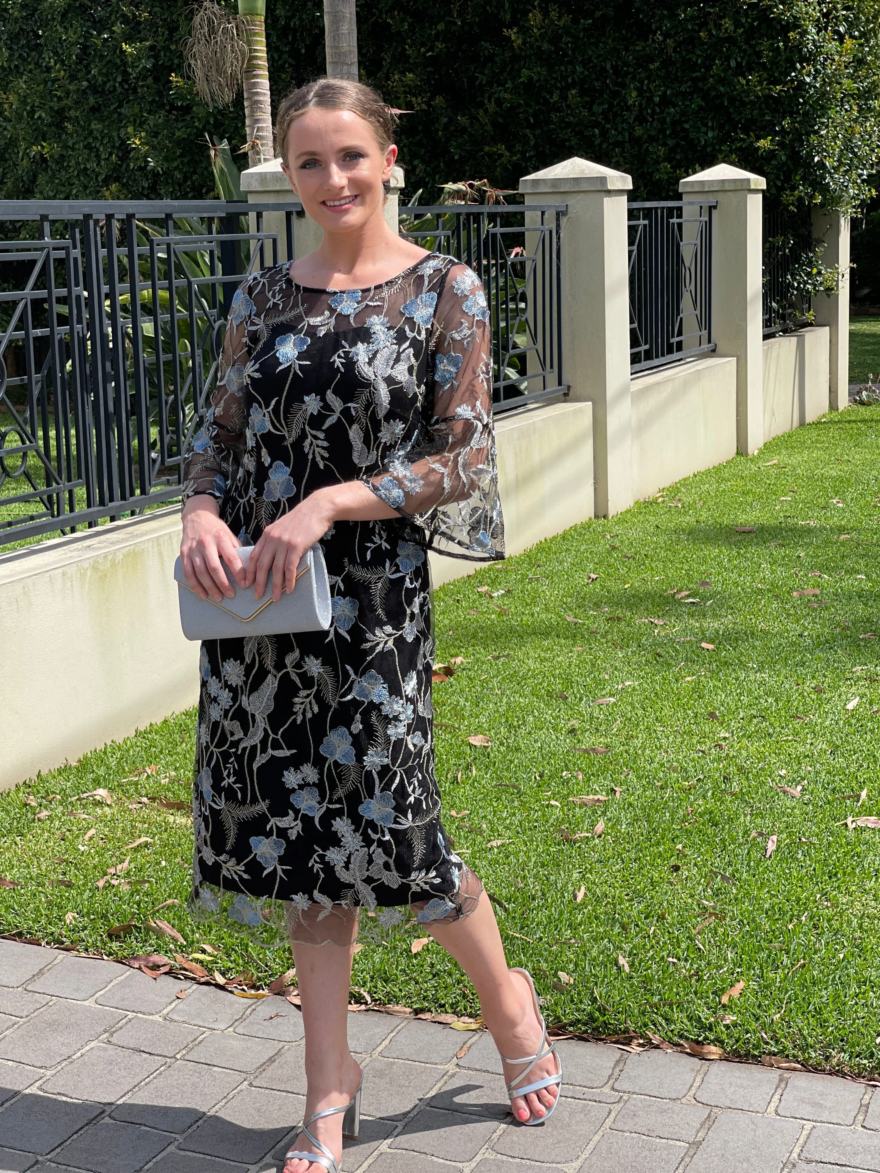 Tearose Black Evening Dress