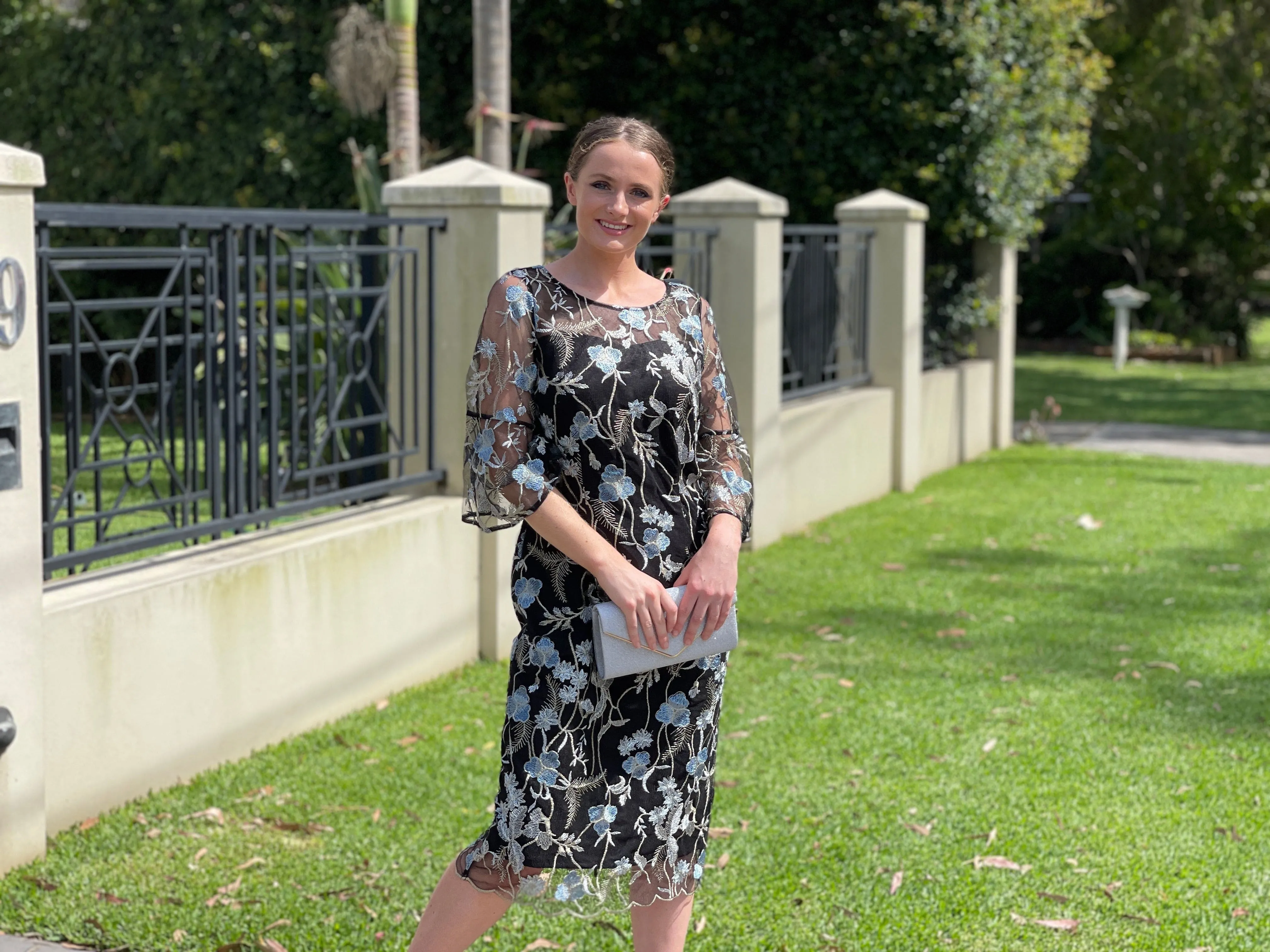 Tearose Black Evening Dress
