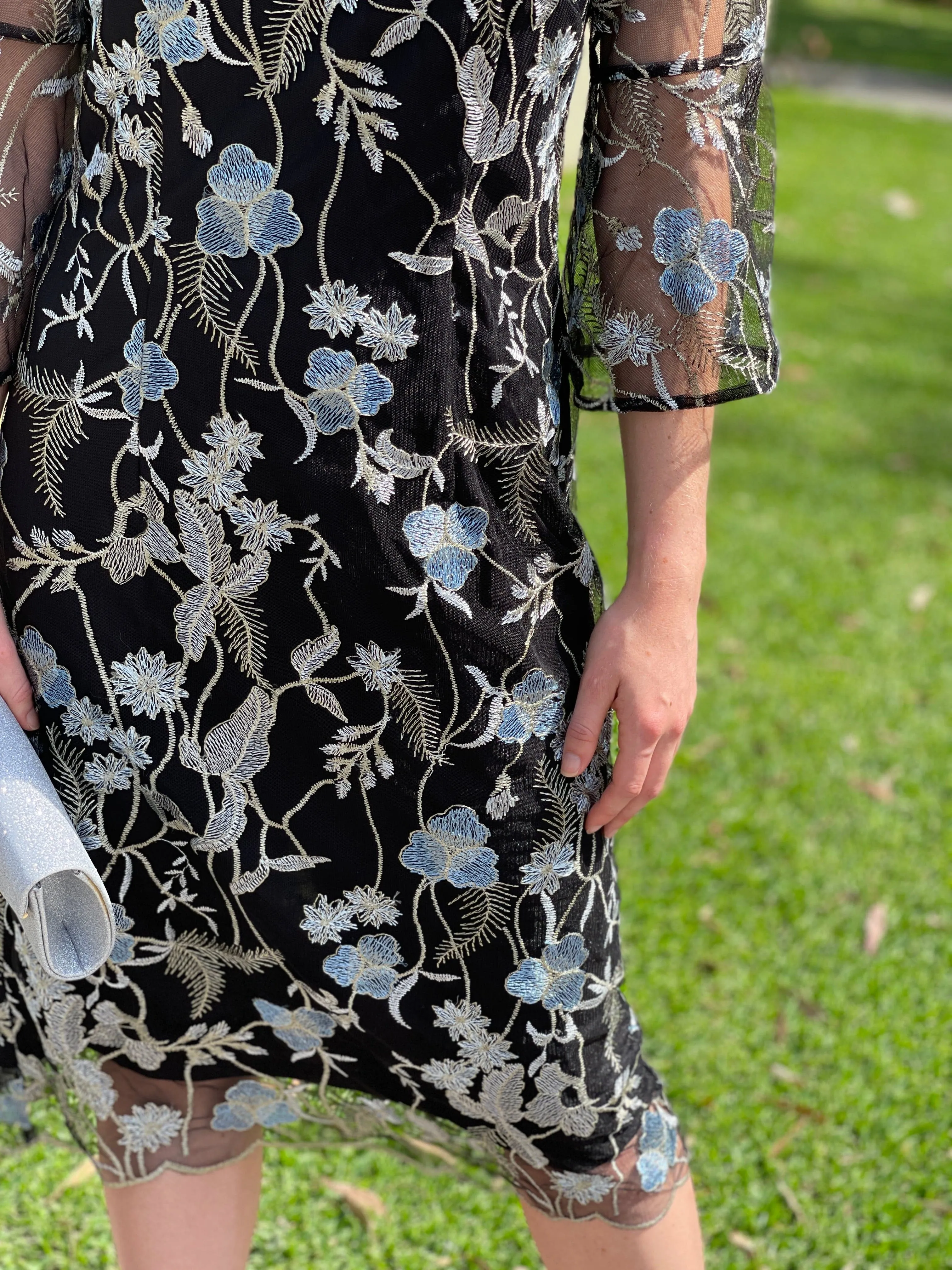 Tearose Black Evening Dress