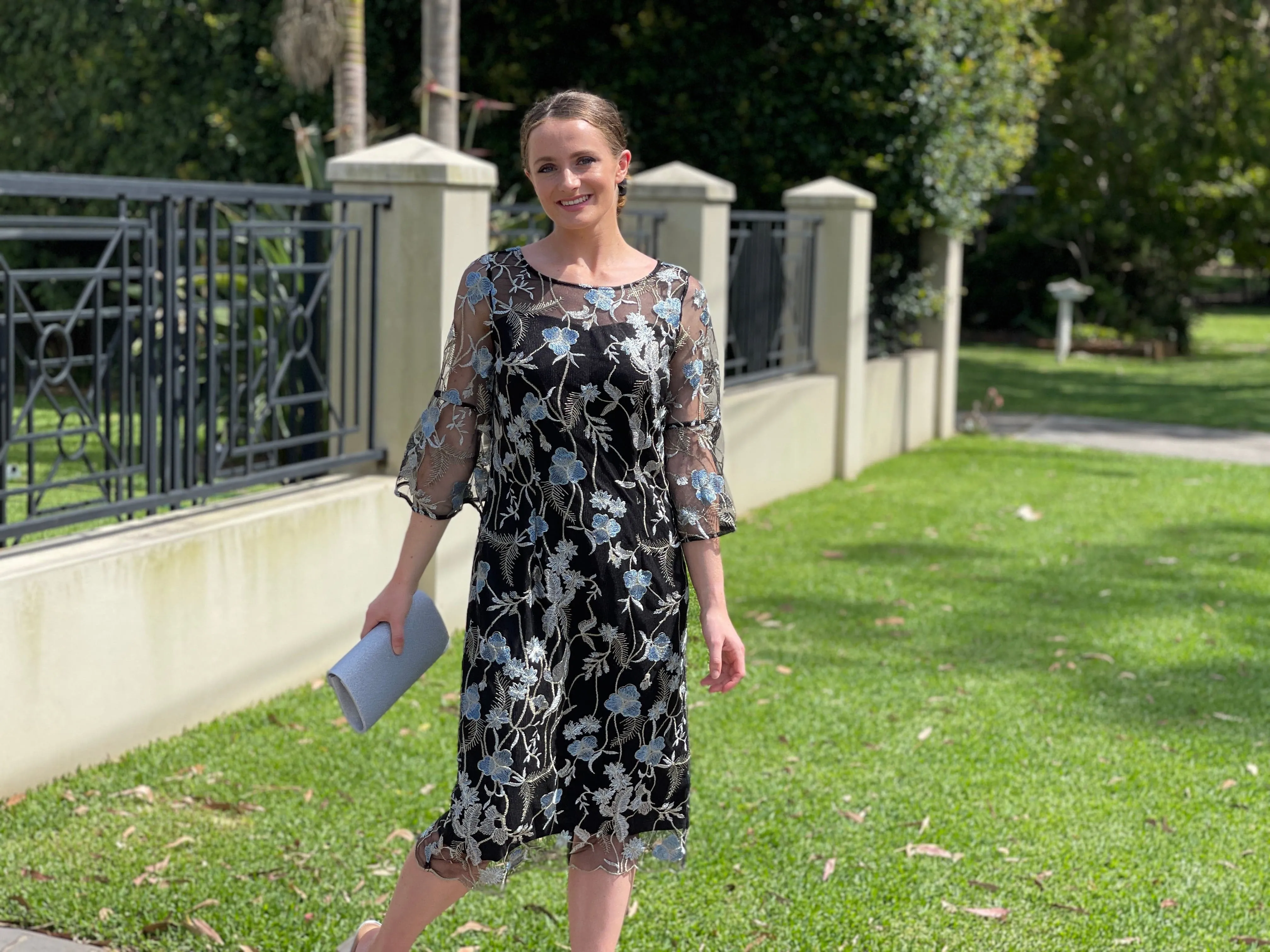 Tearose Black Evening Dress