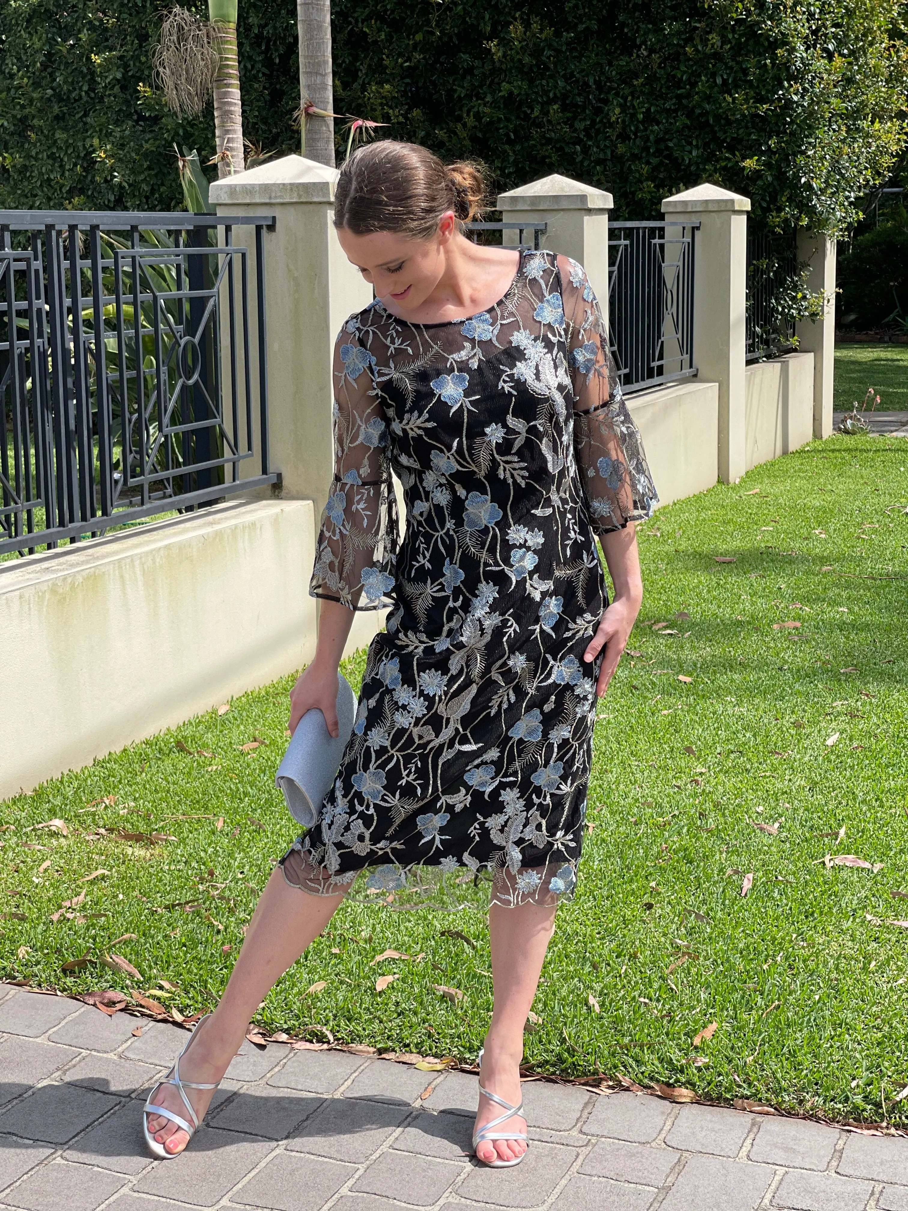 Tearose Black Evening Dress