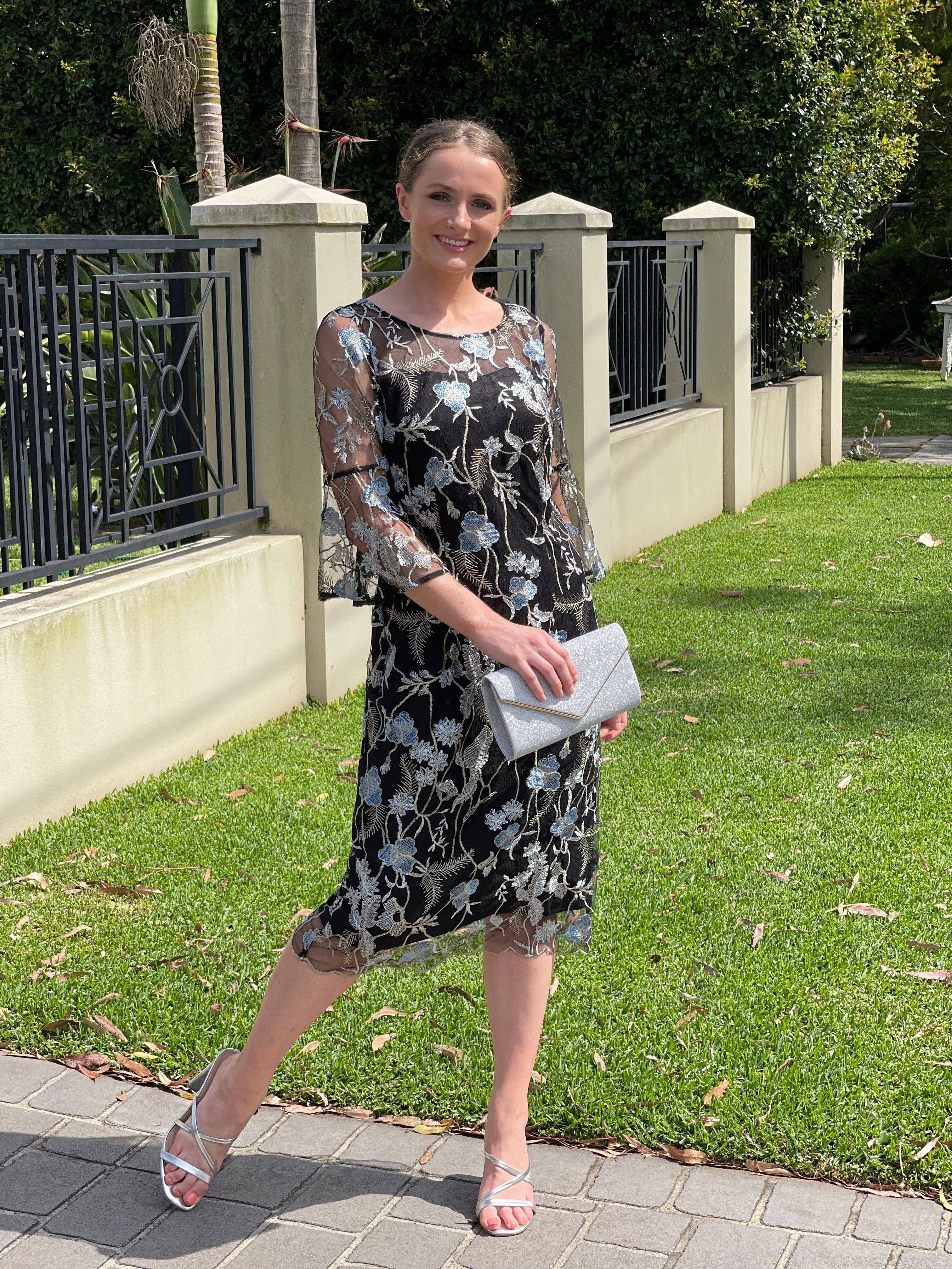 Tearose Black Evening Dress