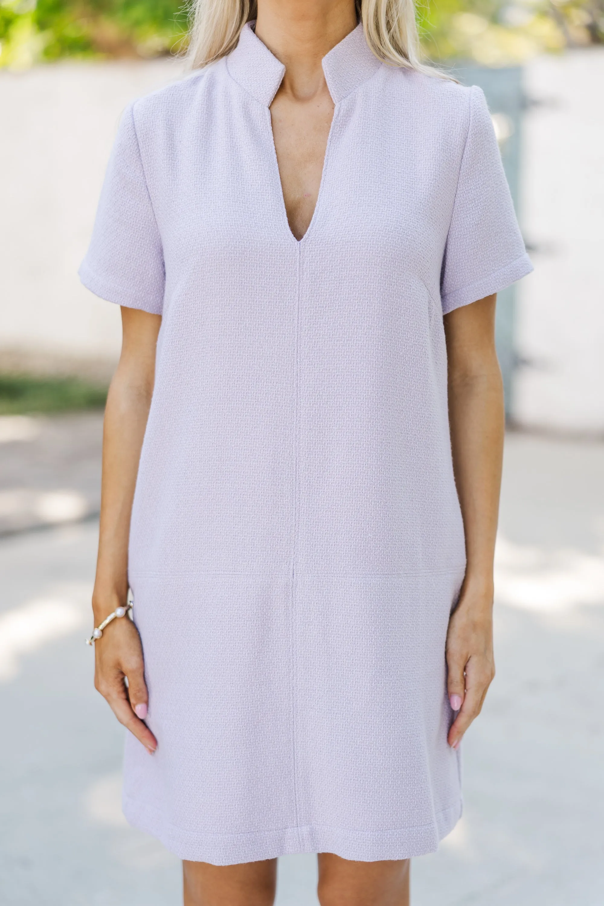 The Latest Lavender Tweed Dress