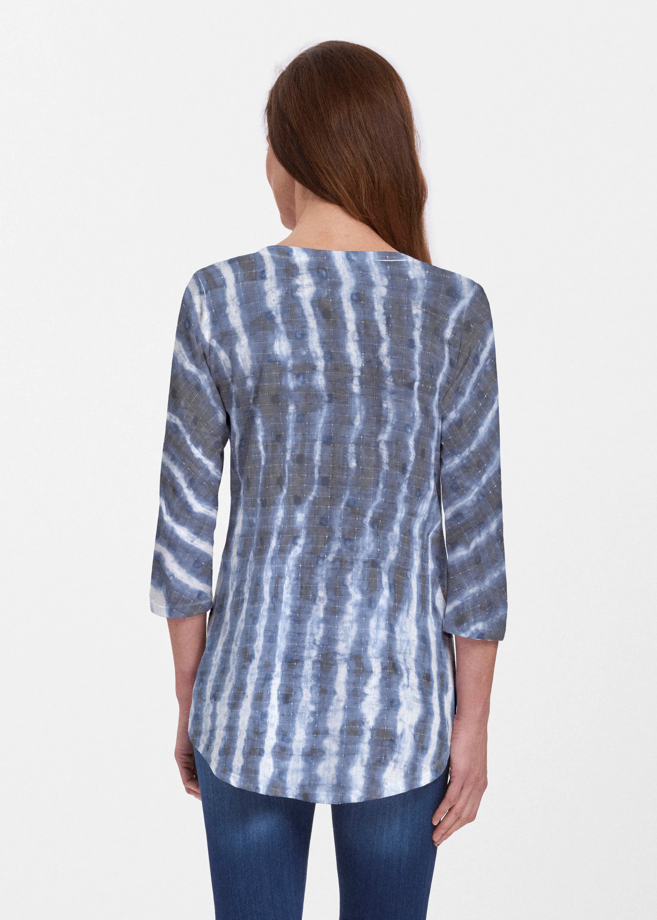 Tie-Dye Ripple (14183) ~ Signature V-neck Flowy Tunic